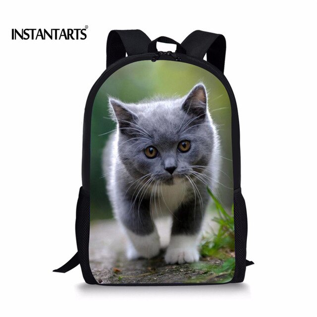INSTANTARTS 2018 Newest Children's School Bags Kawaii Animal Cat Printing Backpack for Primary School Satchel Children Bookbags - TheRepublicStudio