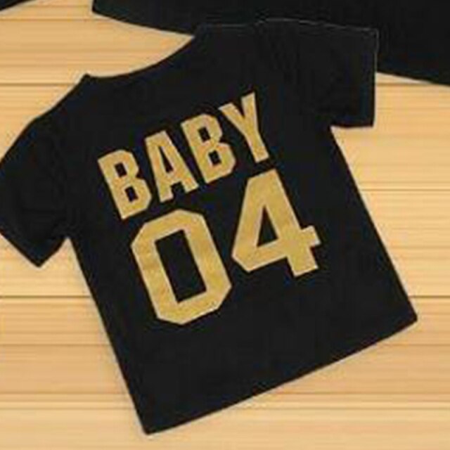 Summer short-sleeved parent-child T-shirt Hot stamping letters family clothing fashion casual T-shirt family matching clothes - TheRepublicStudio