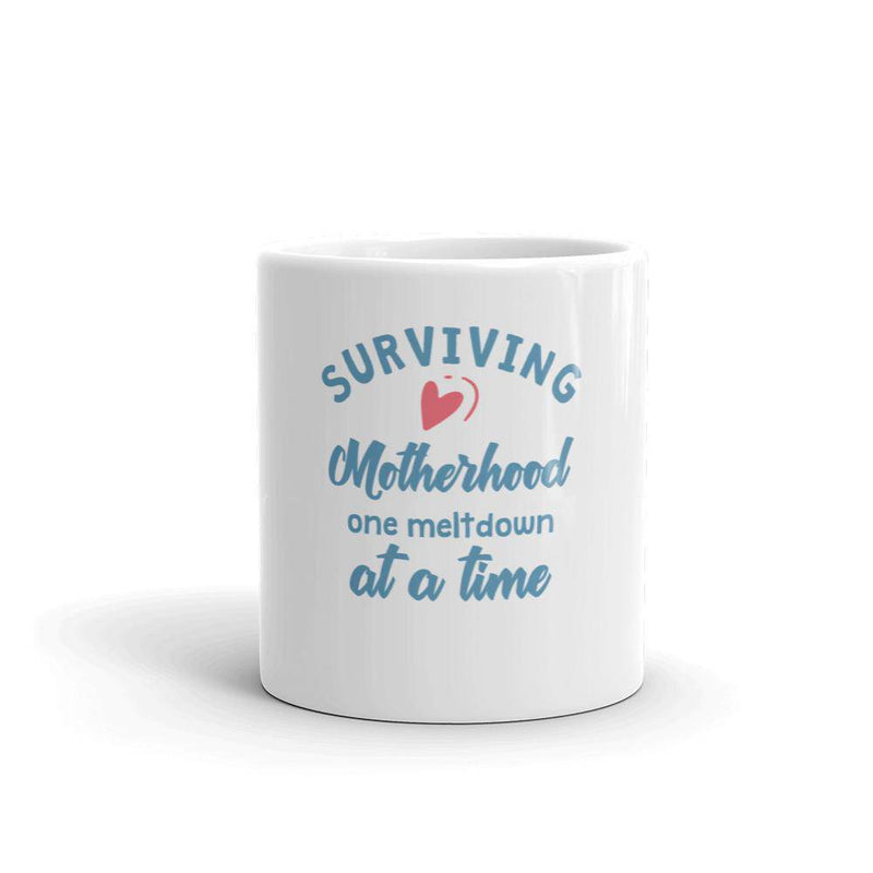 Surviving Motherhood One Meltdown At A Time mug - TheRepublicStudio