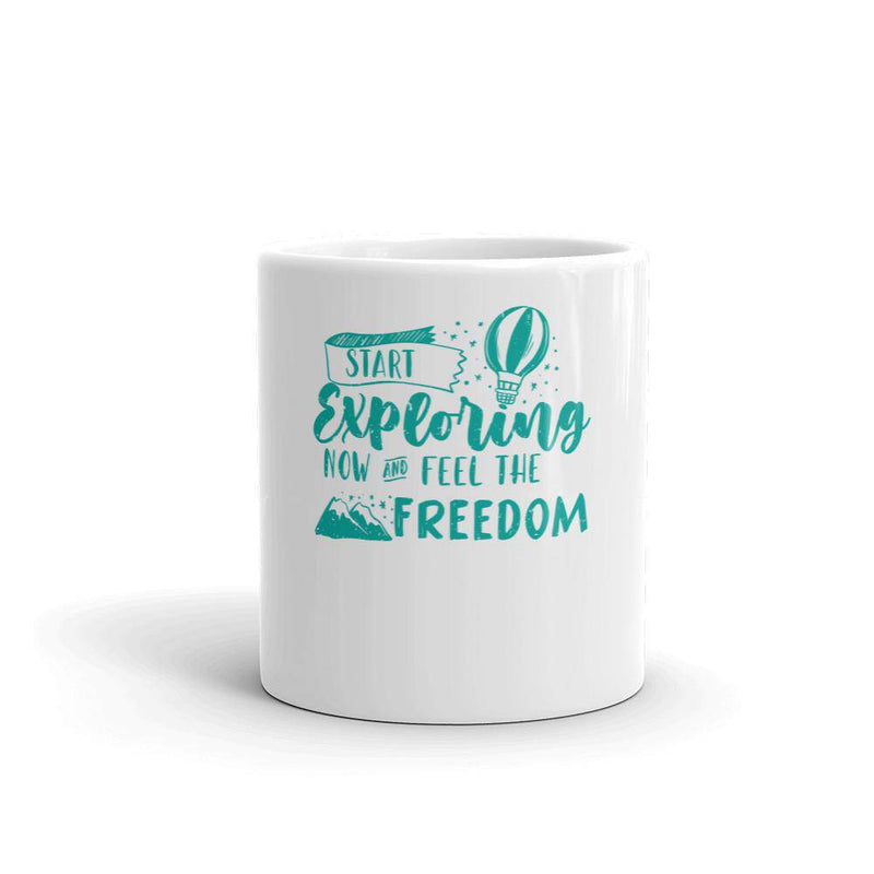 Start exploring now and feel the freedom mug - TheRepublicStudio