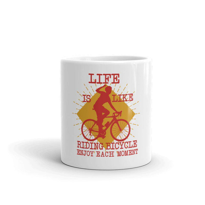 Life is like riding bicycle enjoy every moment mug - TheRepublicStudio