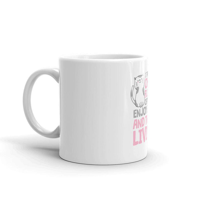 I Take Care of my Flower Cats and Enjoy Food and that’s Living mug - TheRepublicStudio